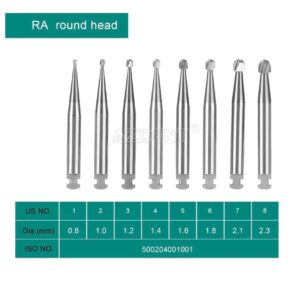 Кръгли карбидни борери RA1–RA8 – 5 бр.